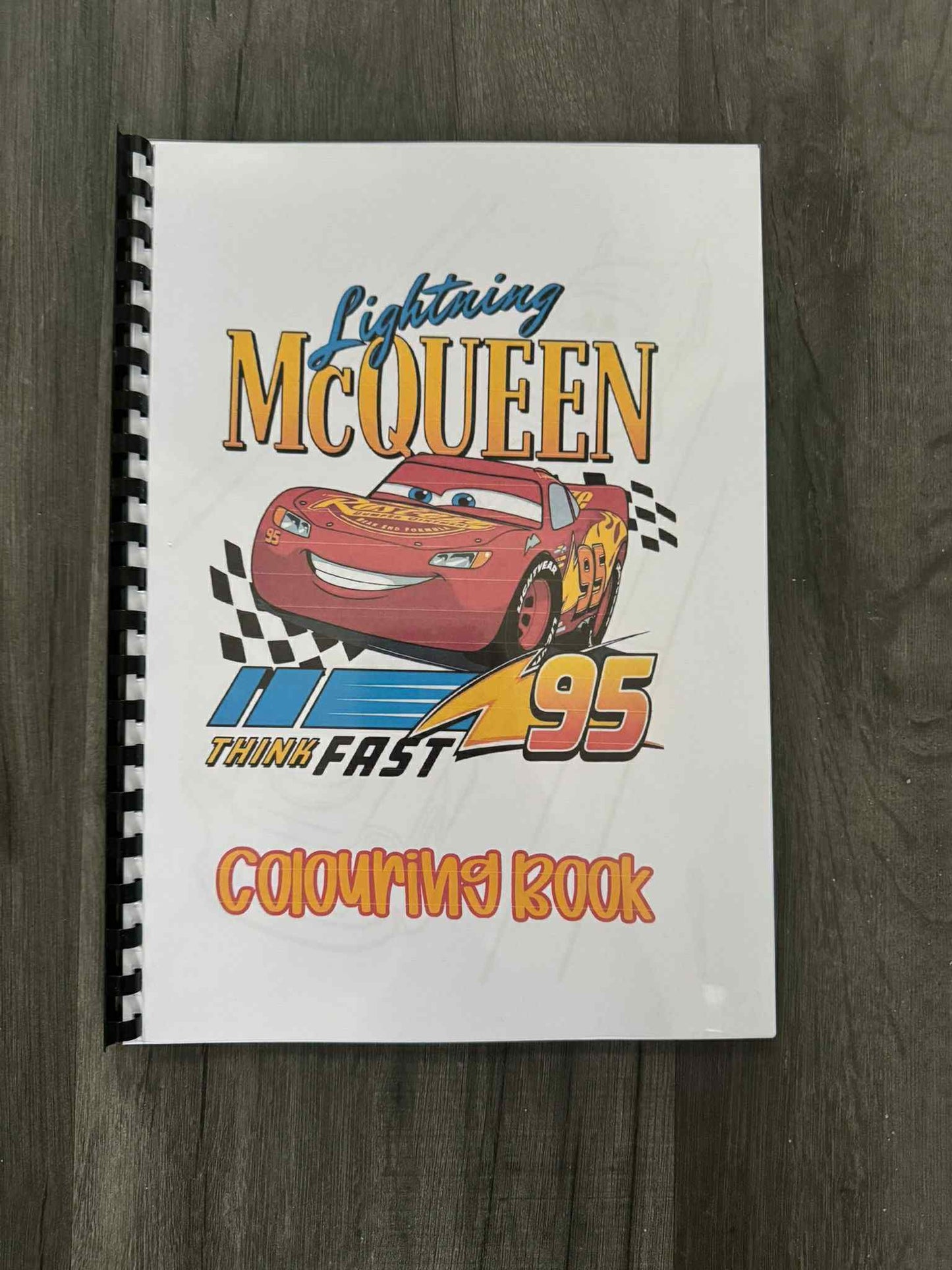 Lightning McQueen Colouring Book A4 – Kids Activity Book | Cars-Inspired | Plastic Comb Bound | Perfect Gift for Boys & Girls