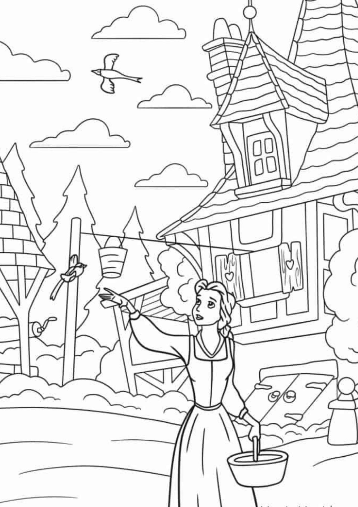 Beauty and the Beast (2) Colouring Book