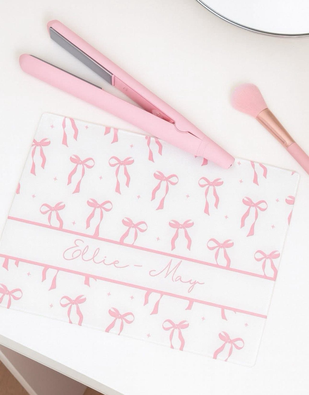 Straightener boards/glass chopping board or table place mat