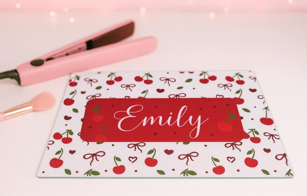 Straightener boards/glass chopping board or table place mat