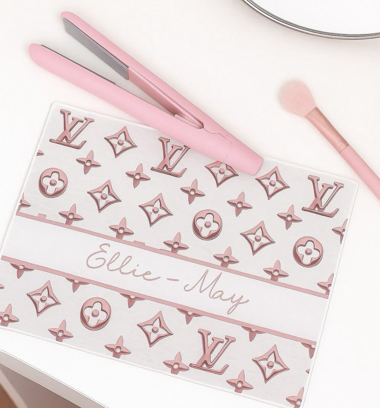 Straightener boards/glass chopping board or table place mat