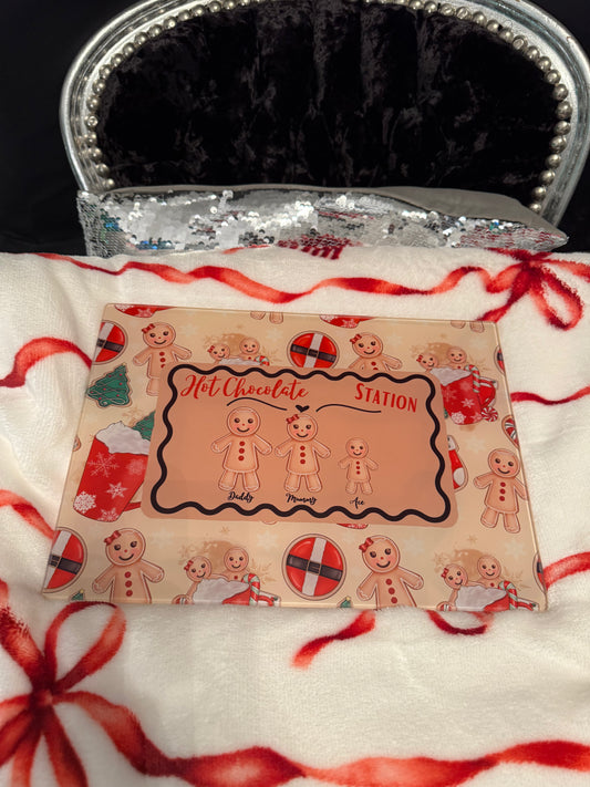 Hot Chocolate glass chopping board