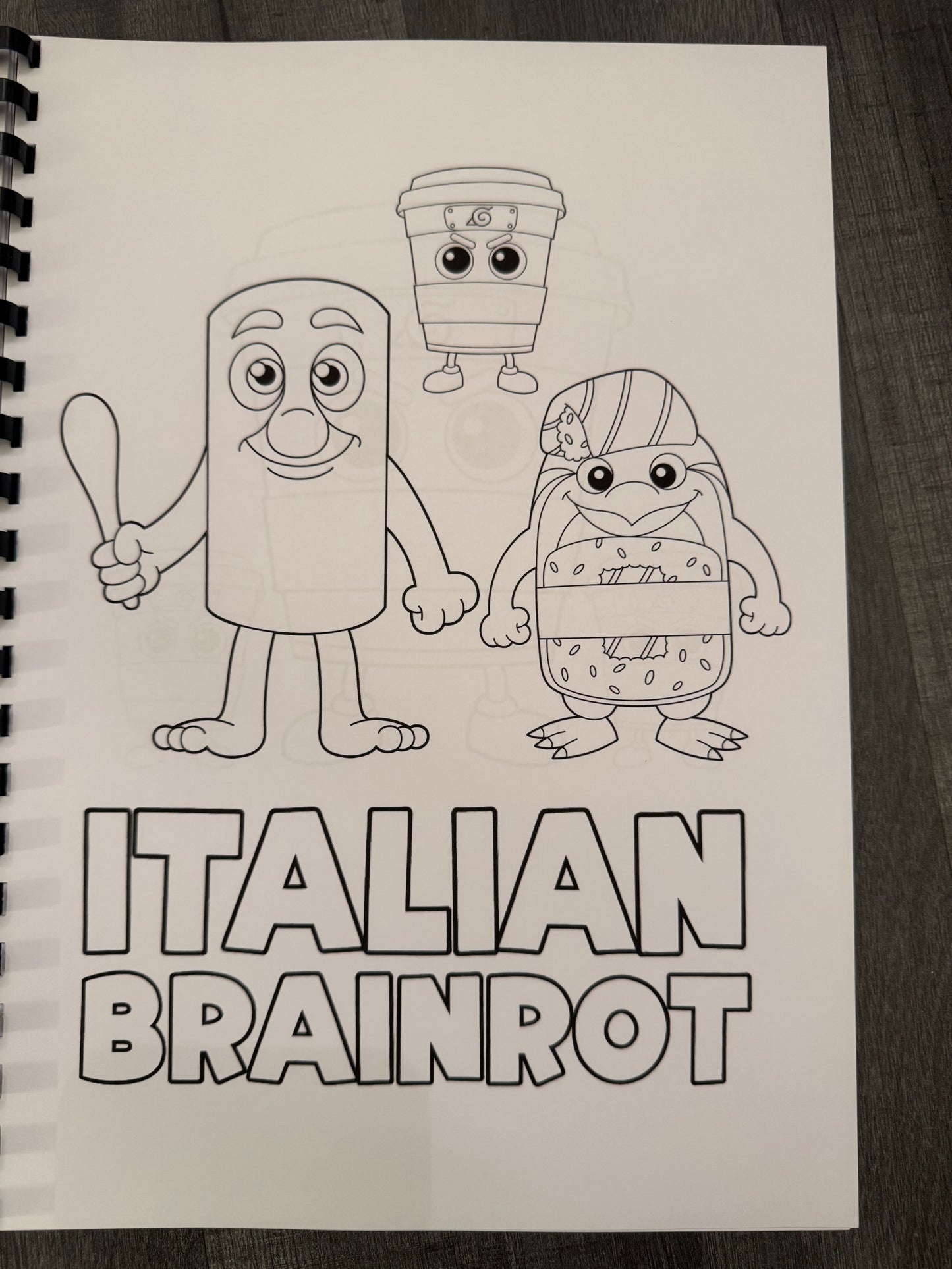 Italian Brainrot colouring book