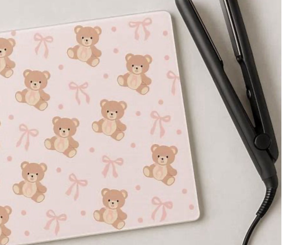 Straightener boards/glass chopping board or table place mat