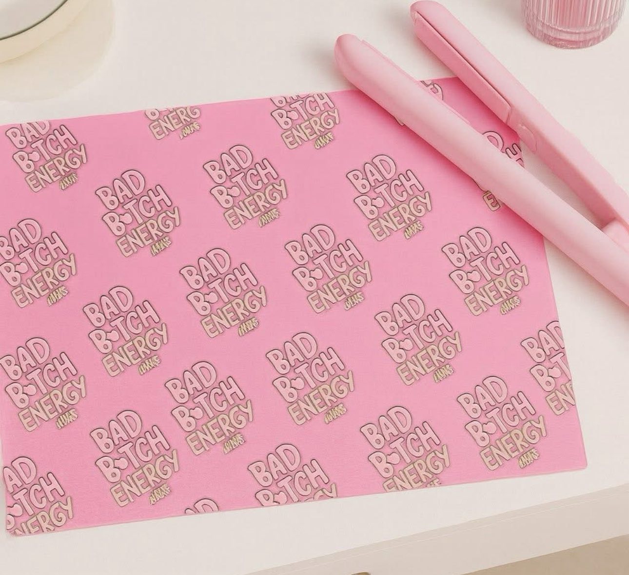 Straightener boards/glass chopping board or table place mat