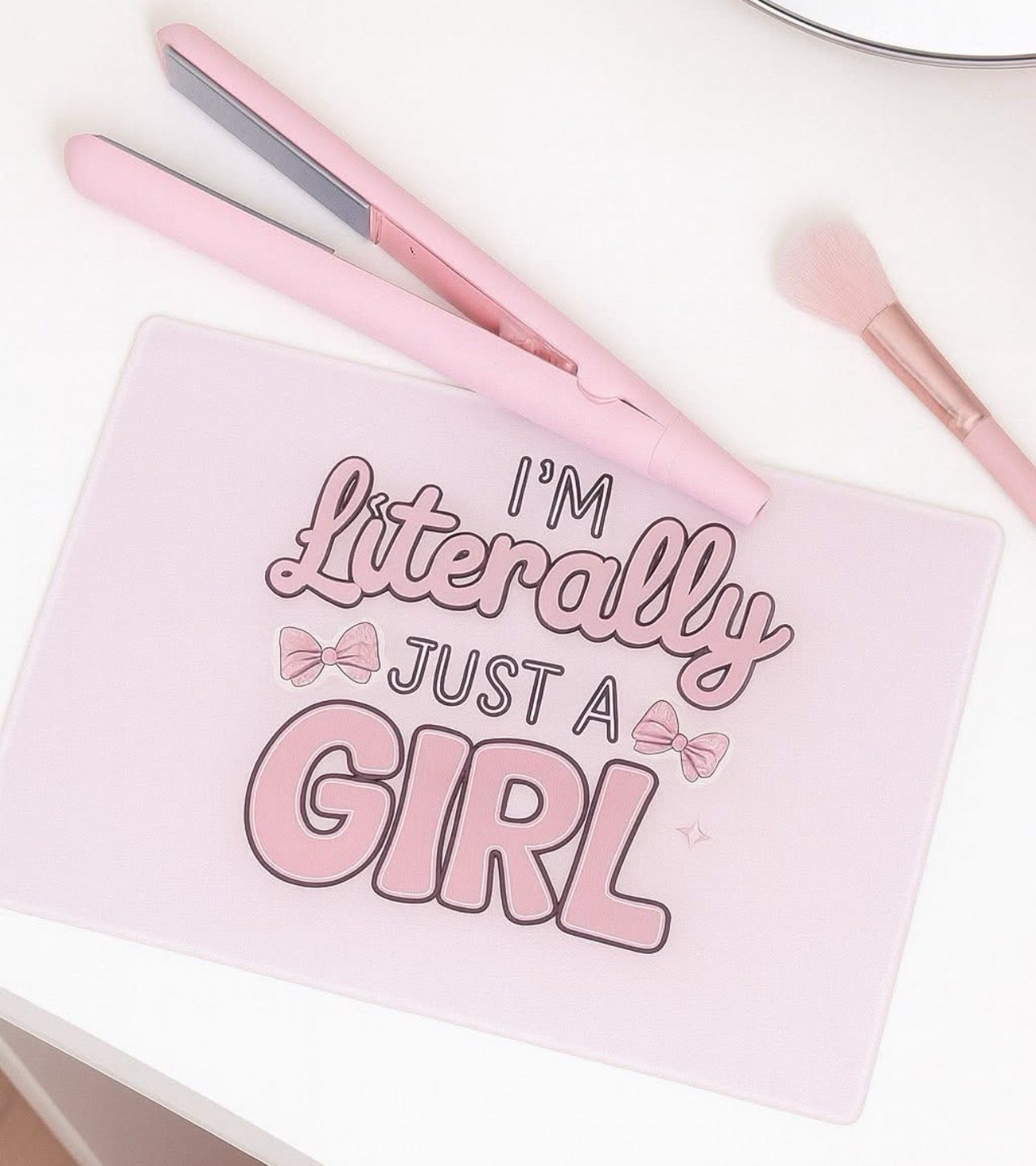 Straightener boards/glass chopping board or table place mat