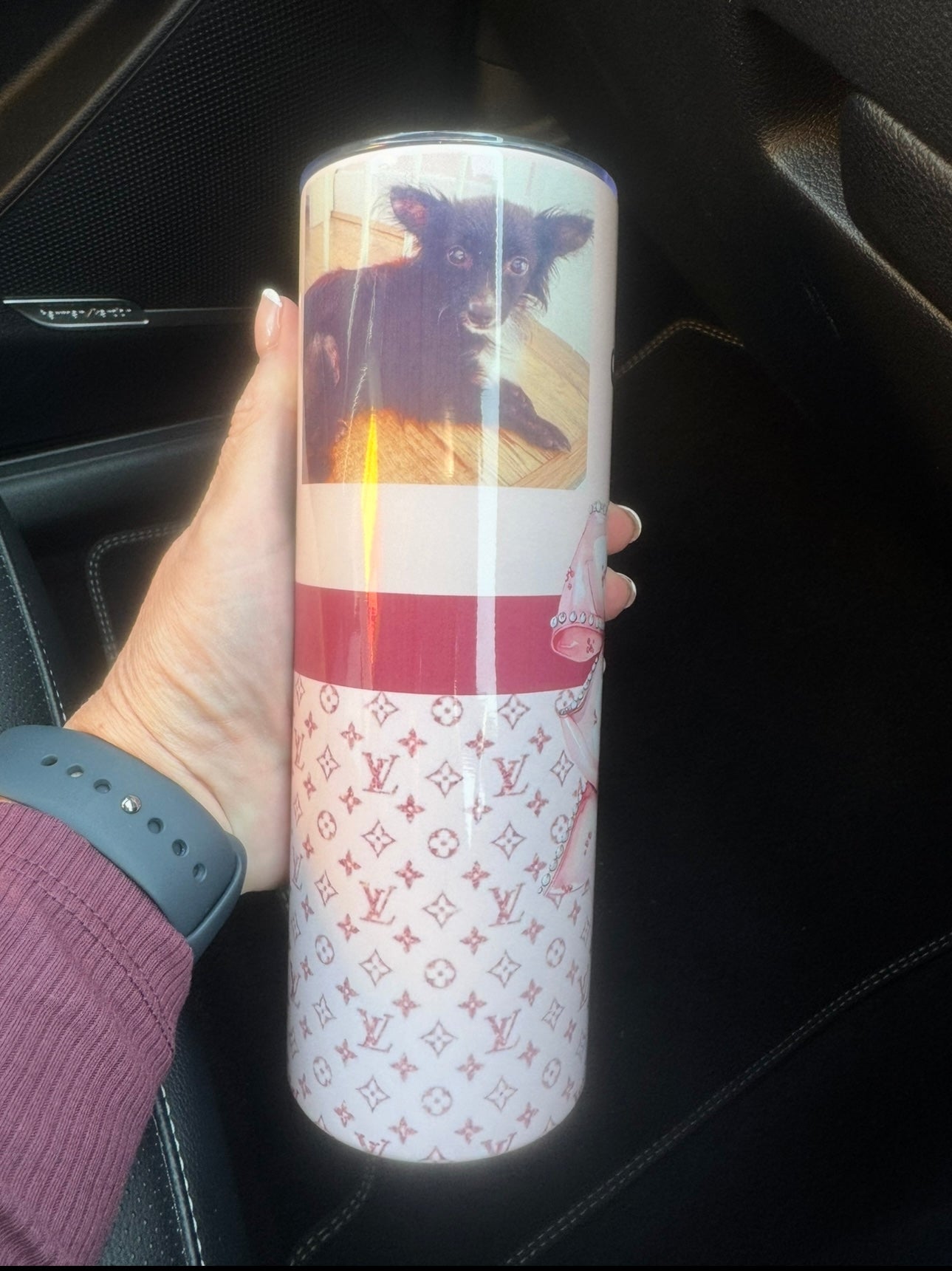 20oz Tumbler with sliding lid and straw