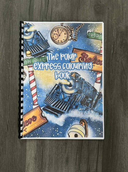 Polar Express Colouring & Activity Book A4 | Christmas Kids Activity Book | Plastic Comb Bound | Festive Colouring Pages