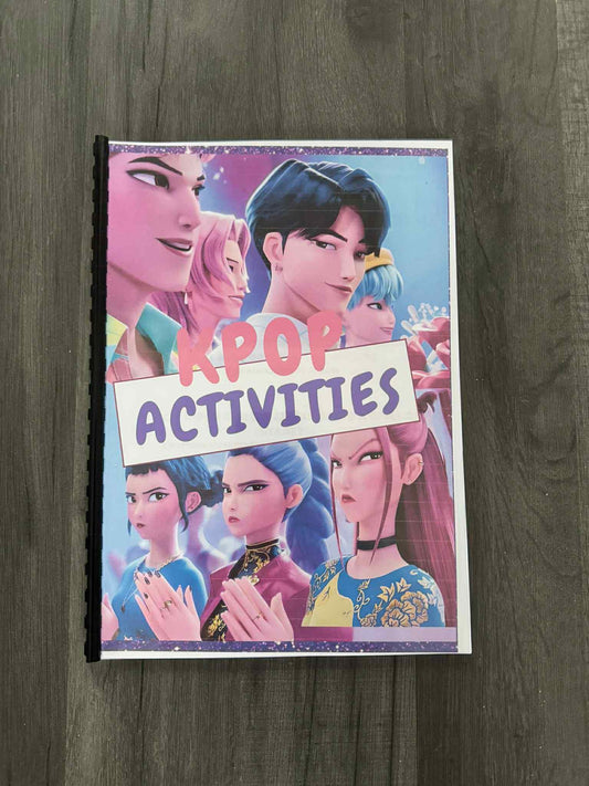 K-Pop Activity Book A4 | Fun BTS & Idol-Inspired Games, Puzzles & Colouring | Plastic Comb Bound | Perfect Gift for Teens & Fans