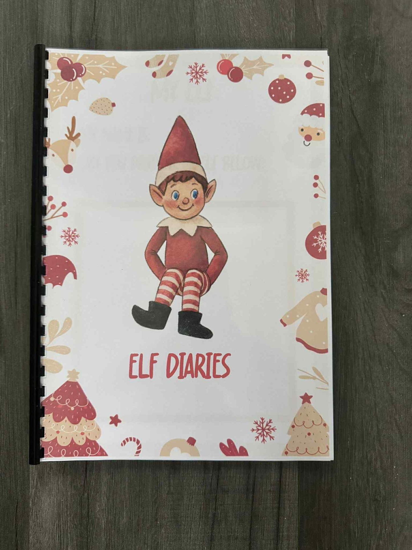 Elf Diaries Colouring & Activity Book A4 | Christmas Kids Activity Book | Plastic Comb Bound | Fun Festive Games & Colouring Pages