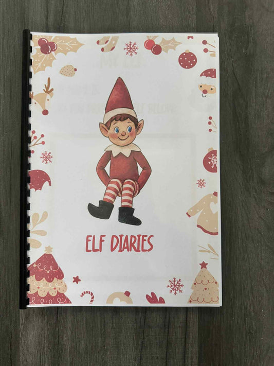 Elf Diaries Colouring & Activity Book A4 | Christmas Kids Activity Book | Plastic Comb Bound | Fun Festive Games & Colouring Pages