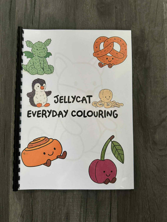 Jellycat Inspired Colouring Book A4 | Cute Soft Toy Colouring Pages | Kids Activity Book | Plastic Comb Bound