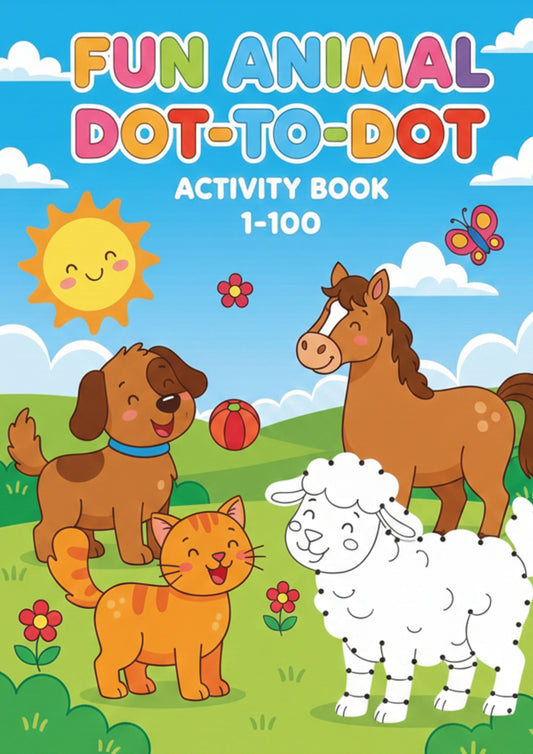 Animal Dot to Dot Colouring Book