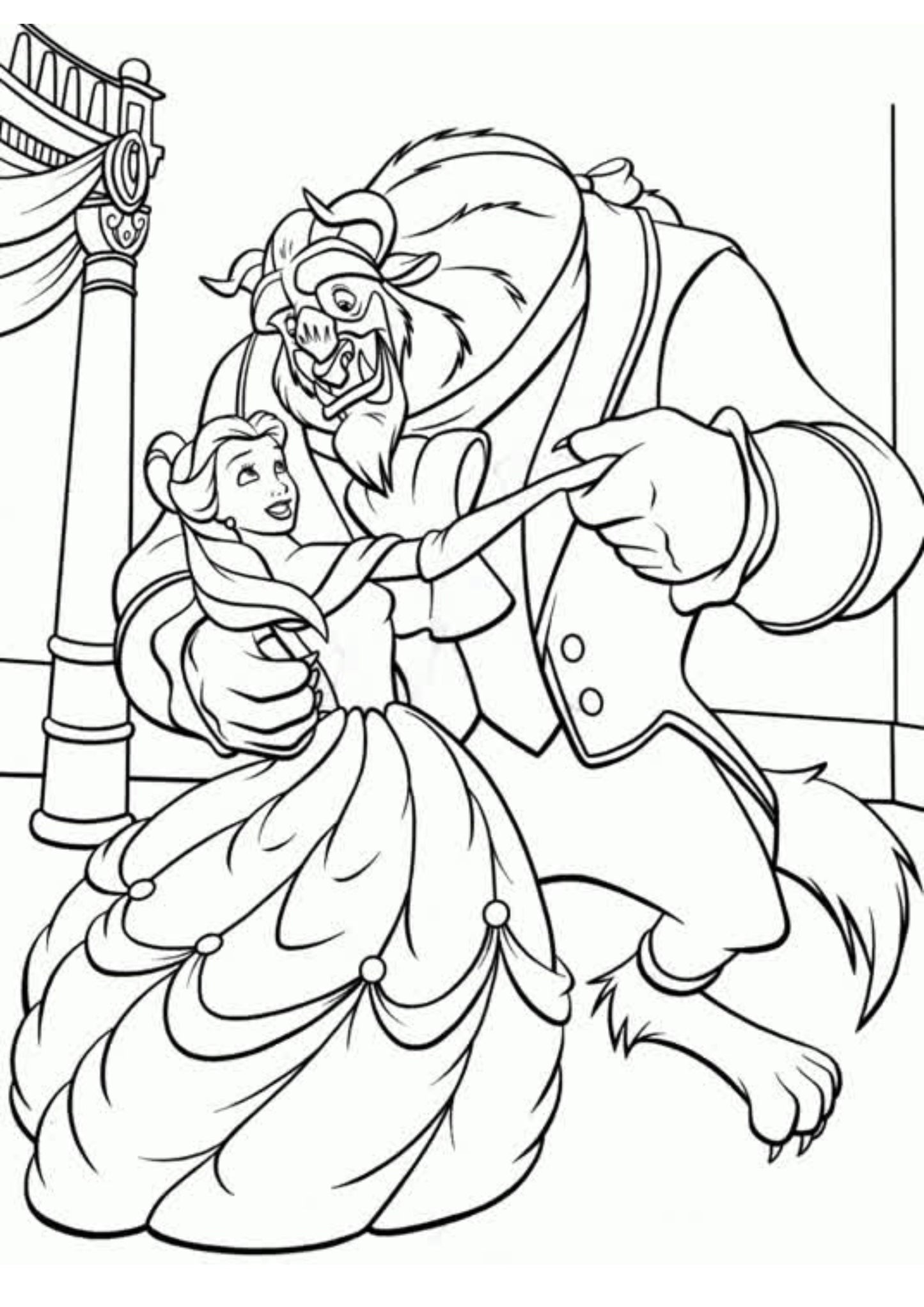 Beauty and the Beast (1) Colouring Book