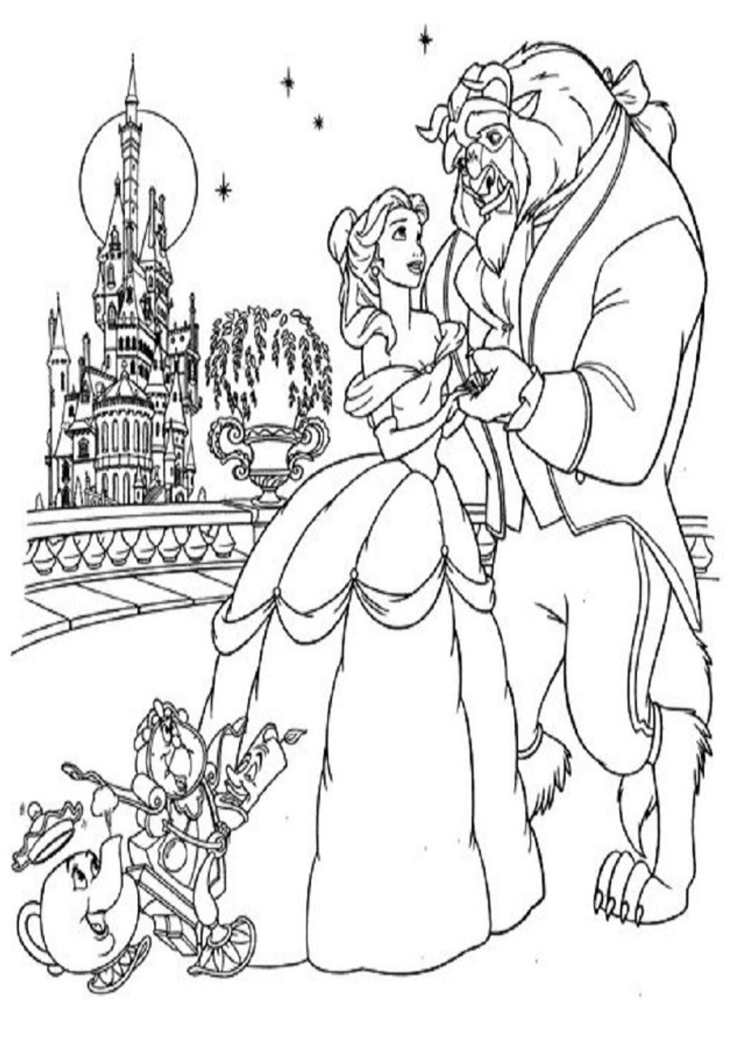Beauty and the Beast (1) Colouring Book