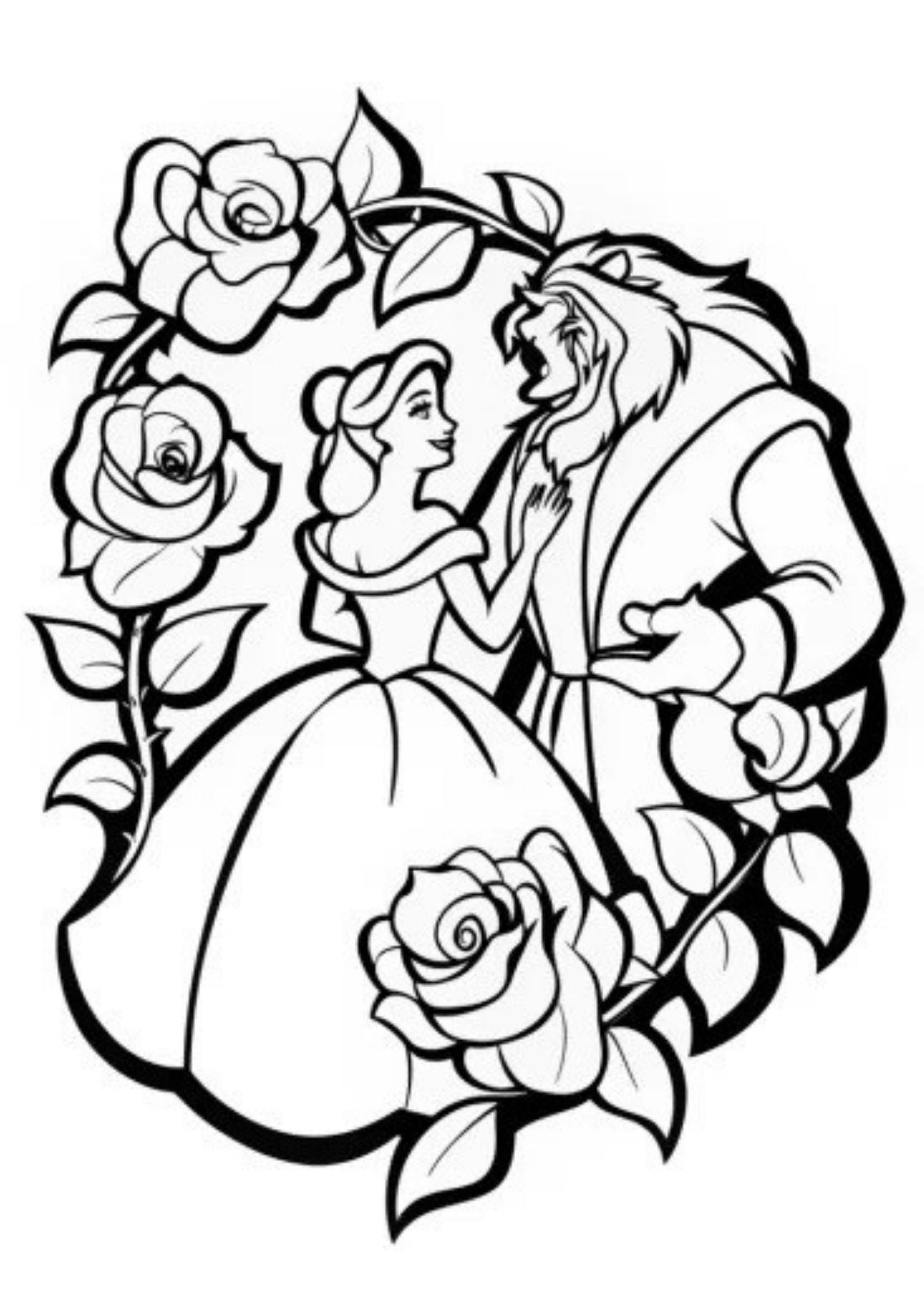Beauty and the Beast (2) Colouring Book