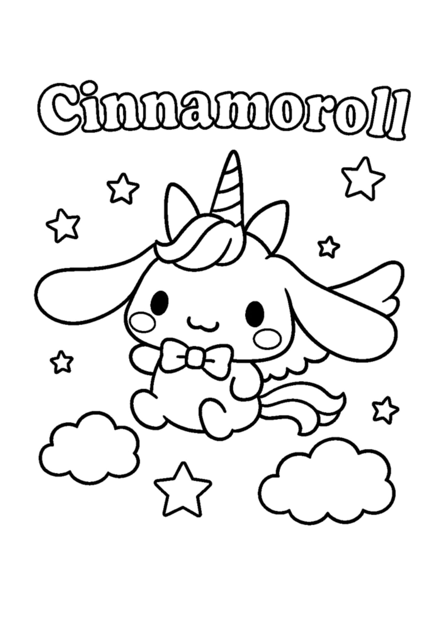 Cinnamoroll Colouring Book