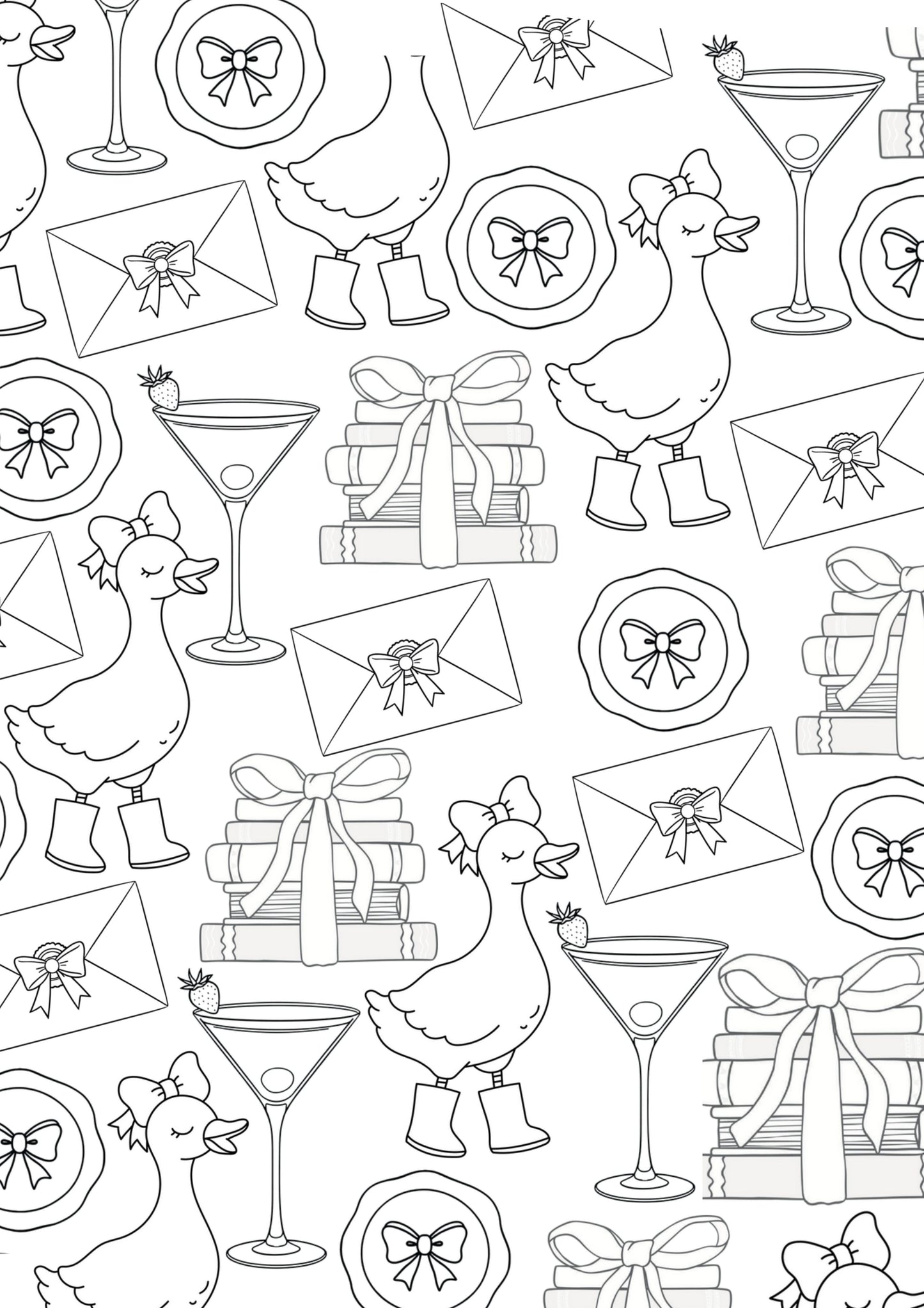Coquette Bow Colouring Book