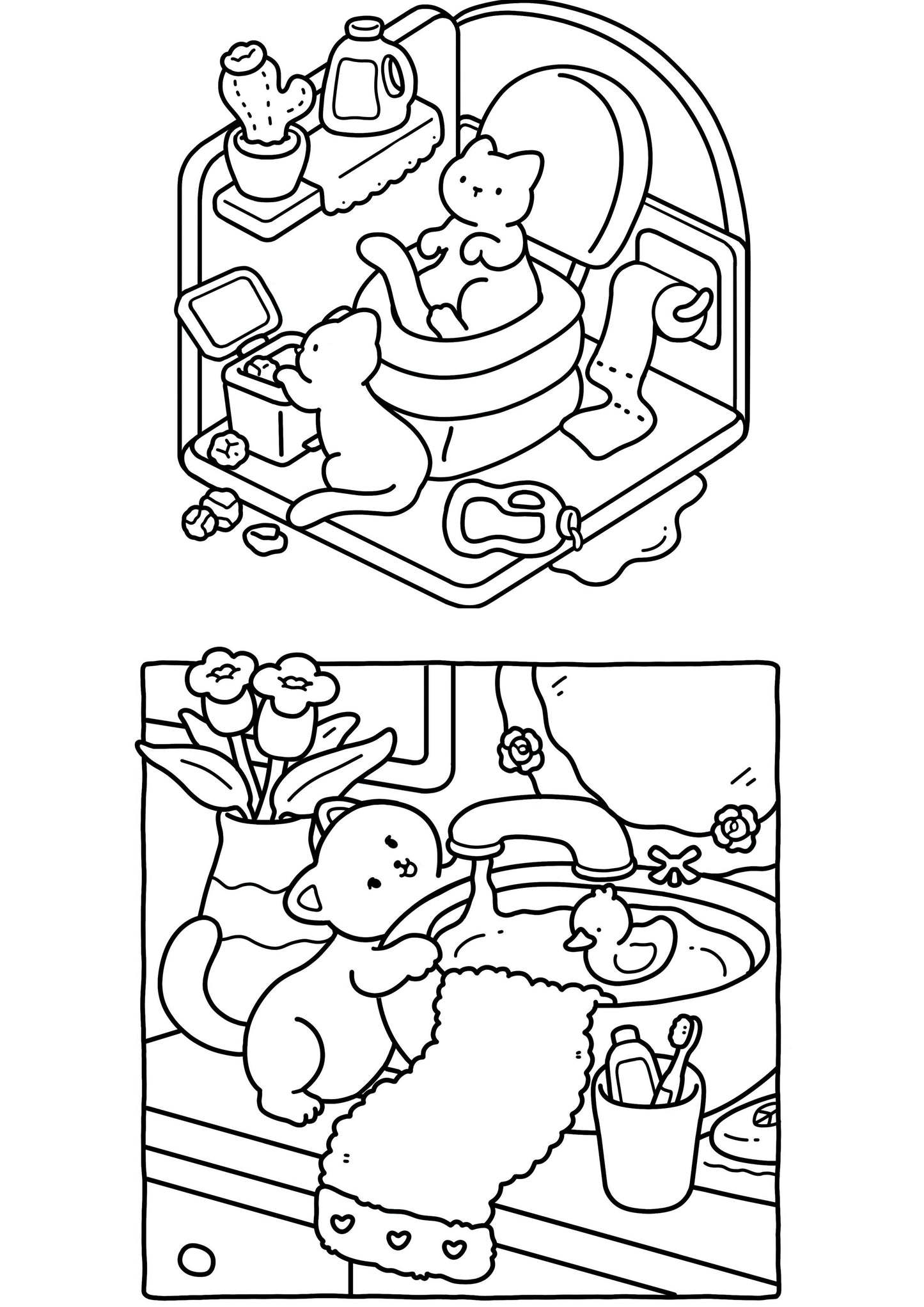 Cute Cats Colouring Books