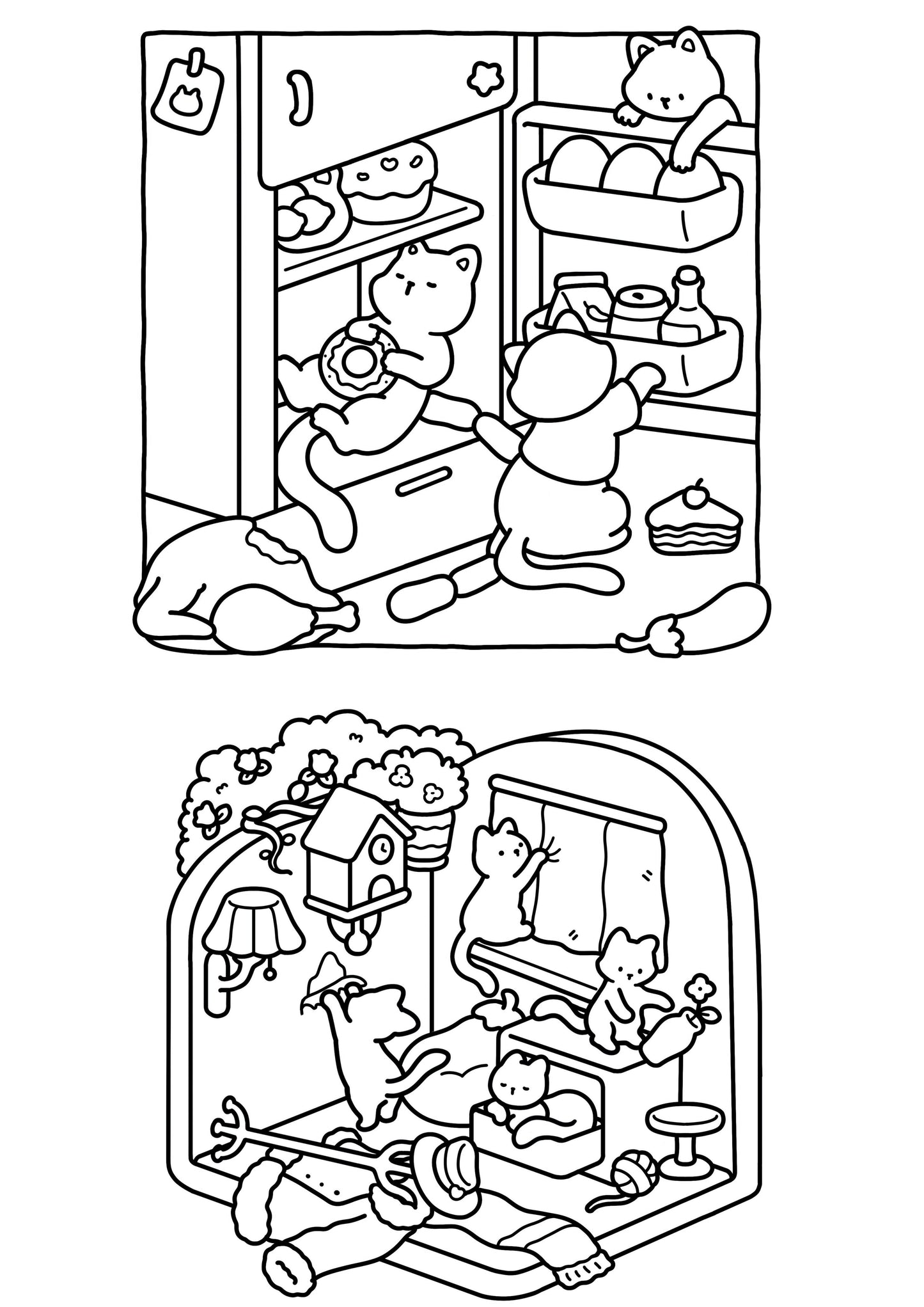 Cute Cats Colouring Books