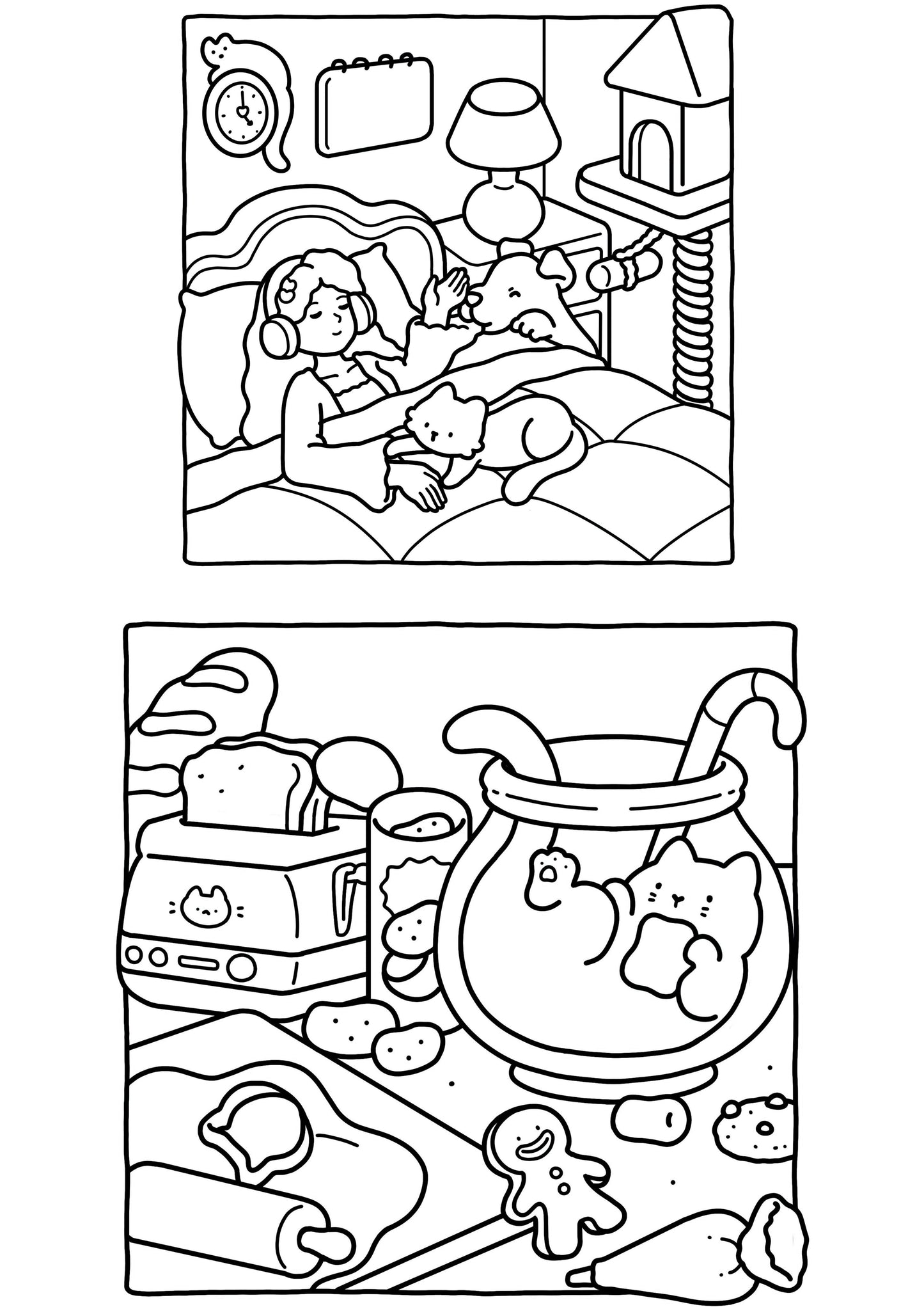 Cute Cats Colouring Books