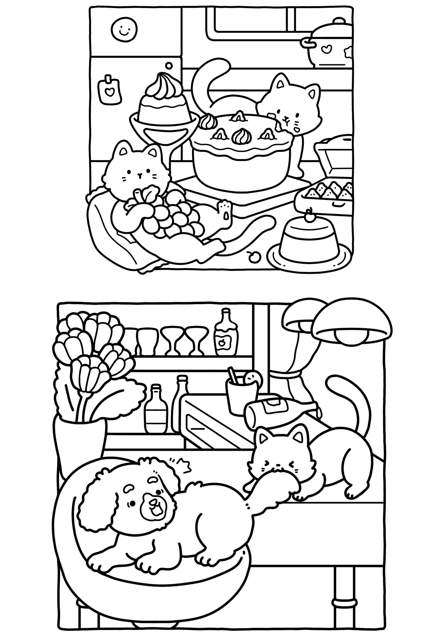 Cute Cats Colouring Books