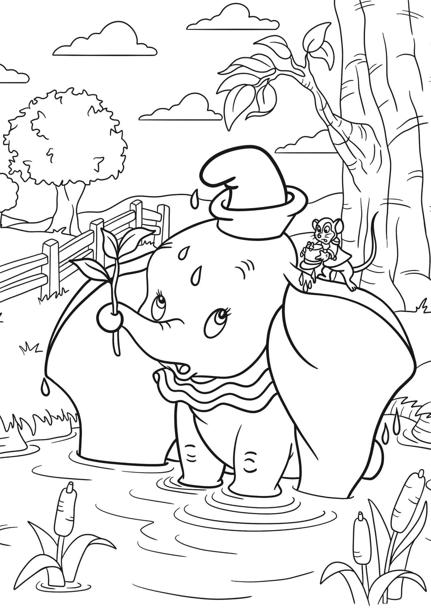 Dumbo Colouring Book