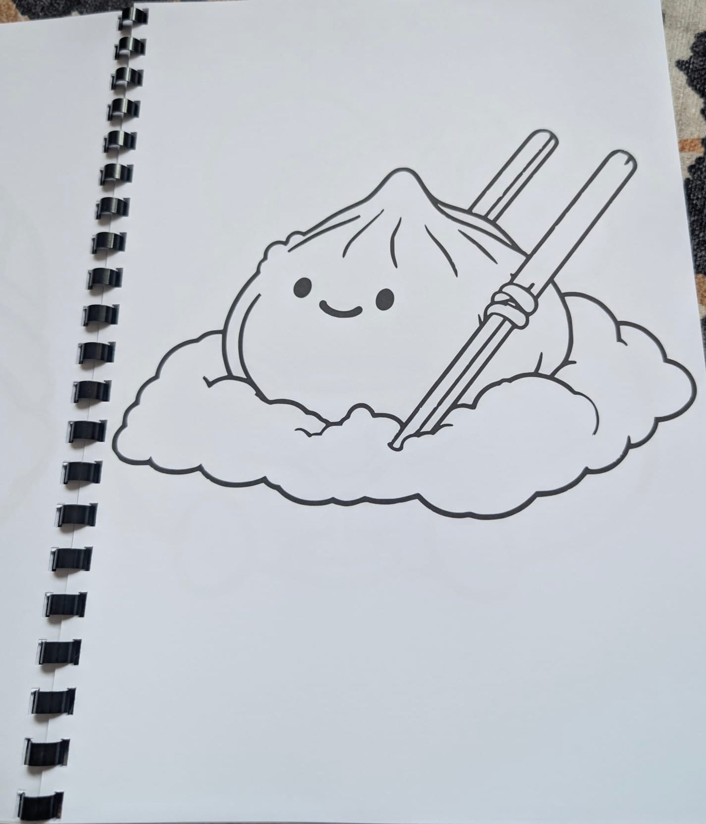 Kawaii Dumplings Colouring Book