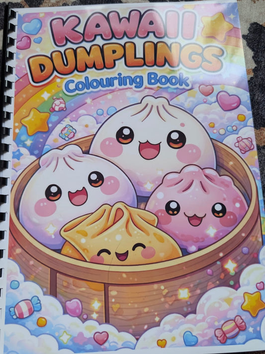 Kawaii Dumplings Colouring Book