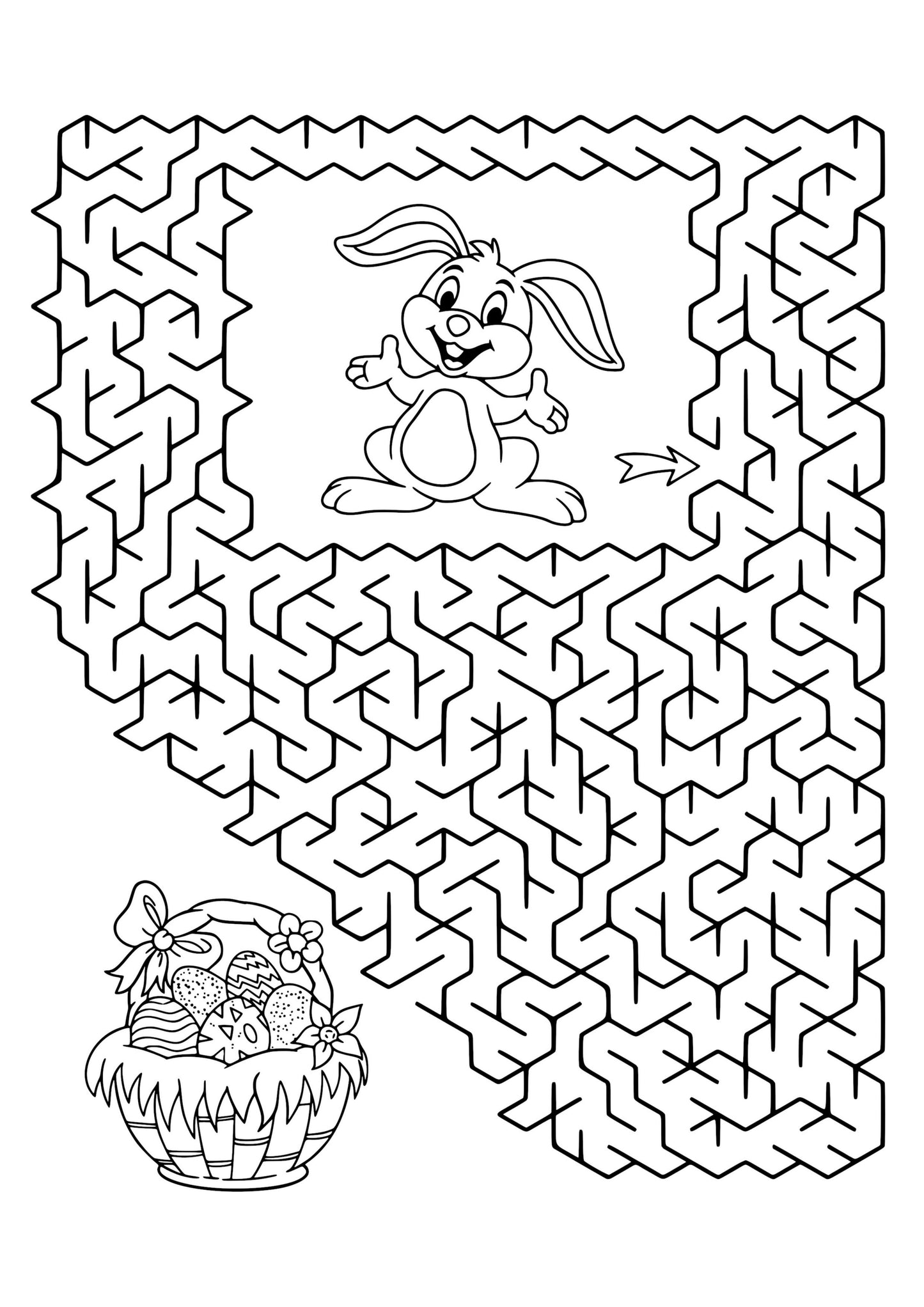 Easter Maze Colouring Book