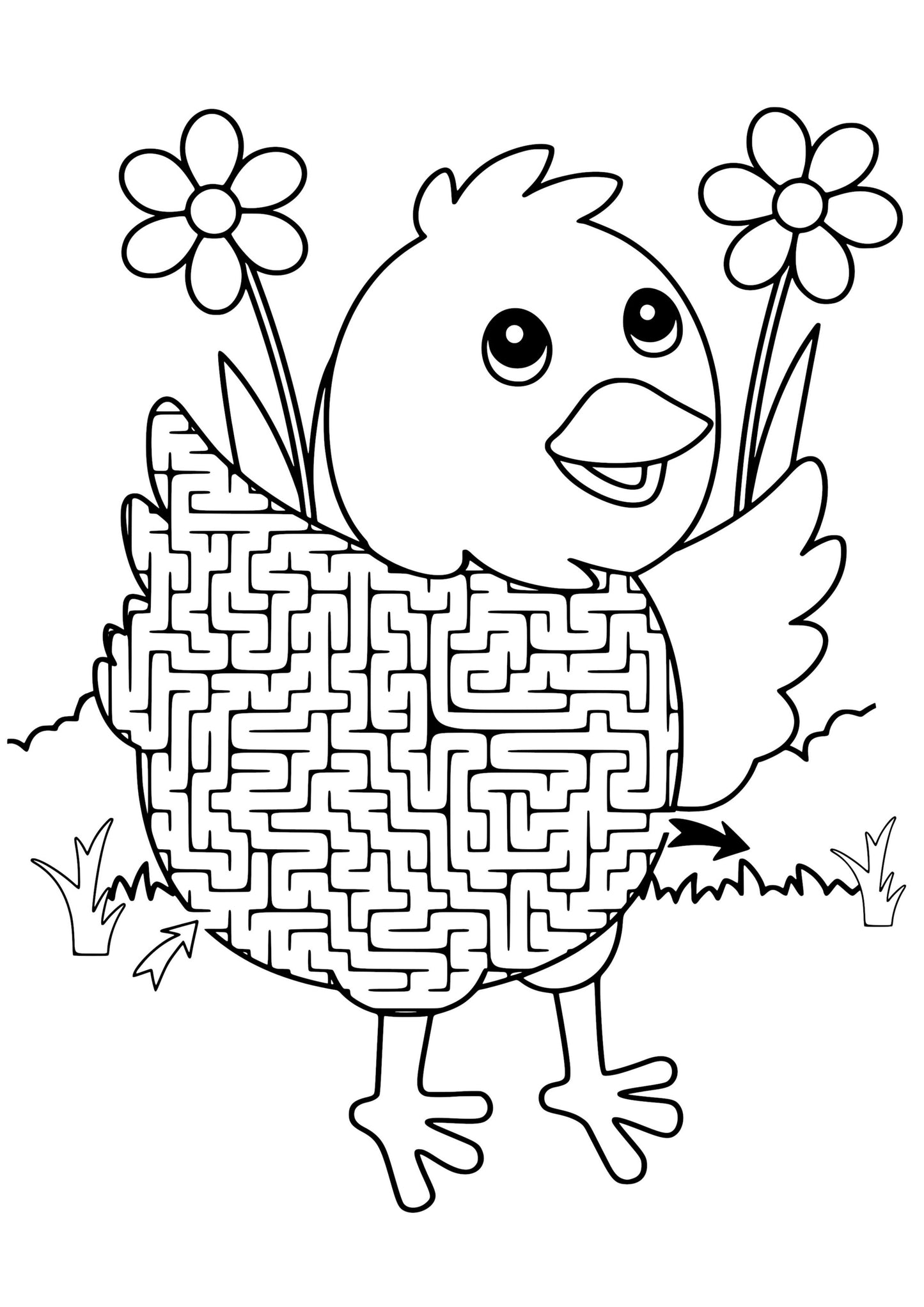 Easter Maze Colouring Book
