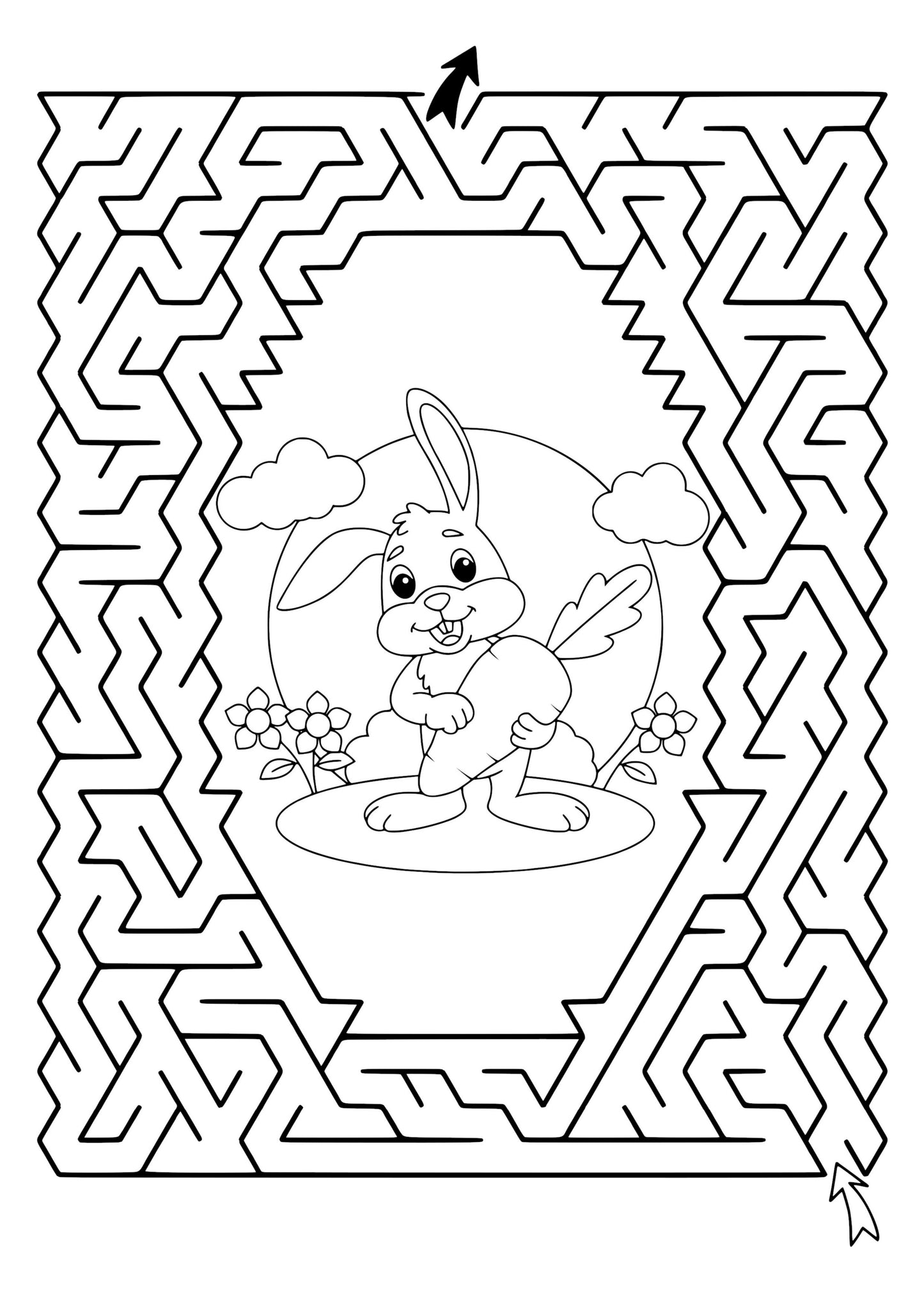 Easter Maze Colouring Book