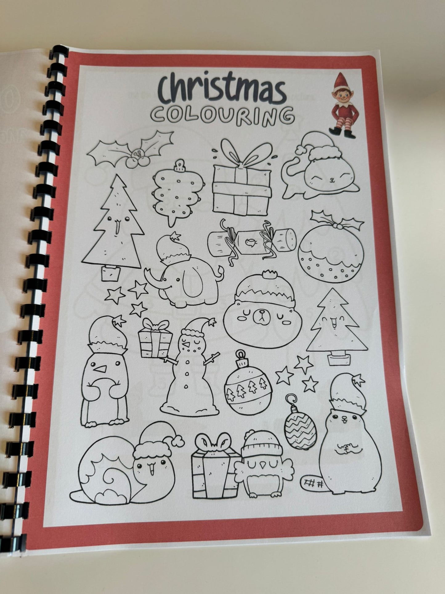 Elf Diary Colouring Book