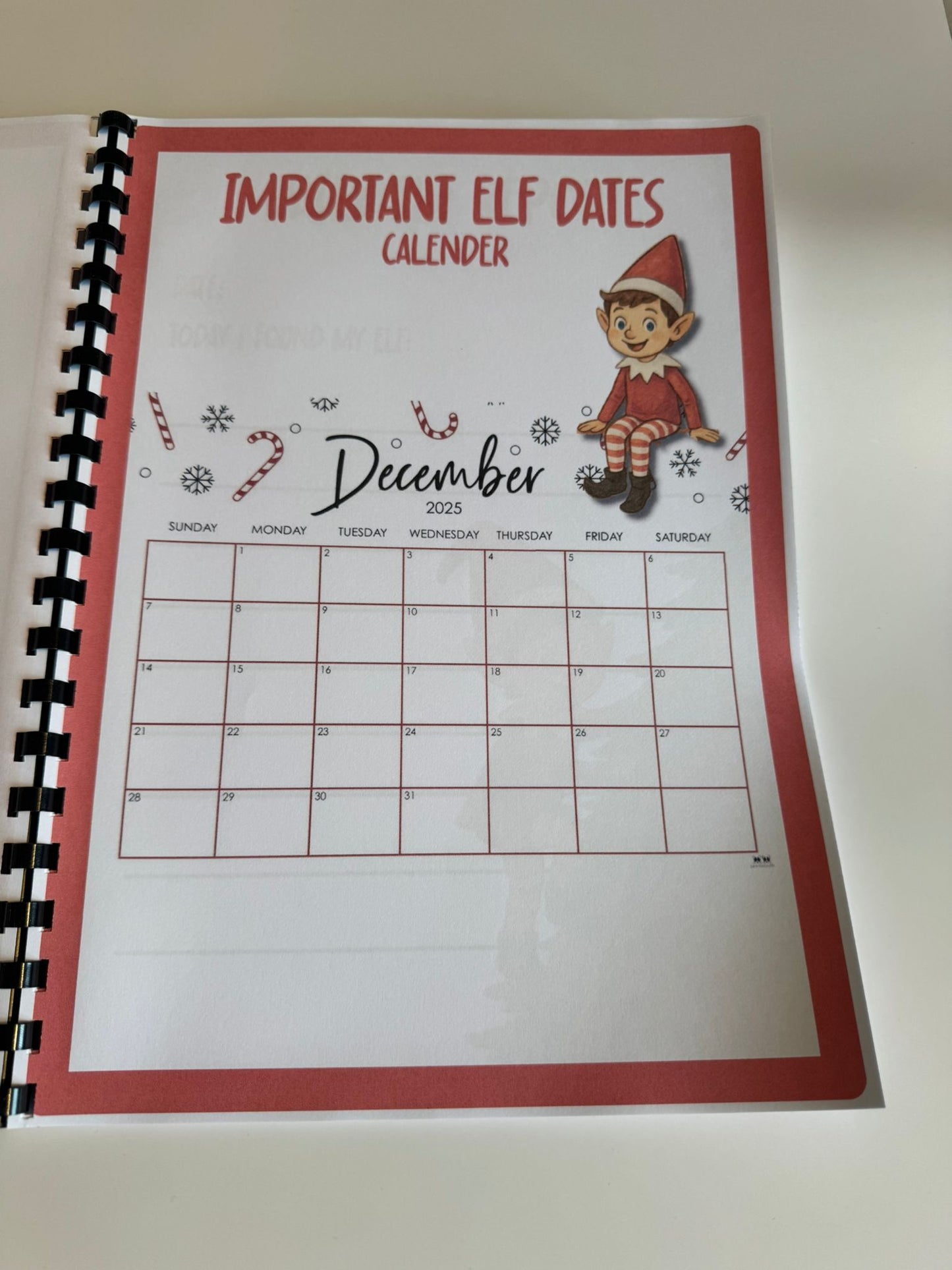 Elf Diary Colouring Book