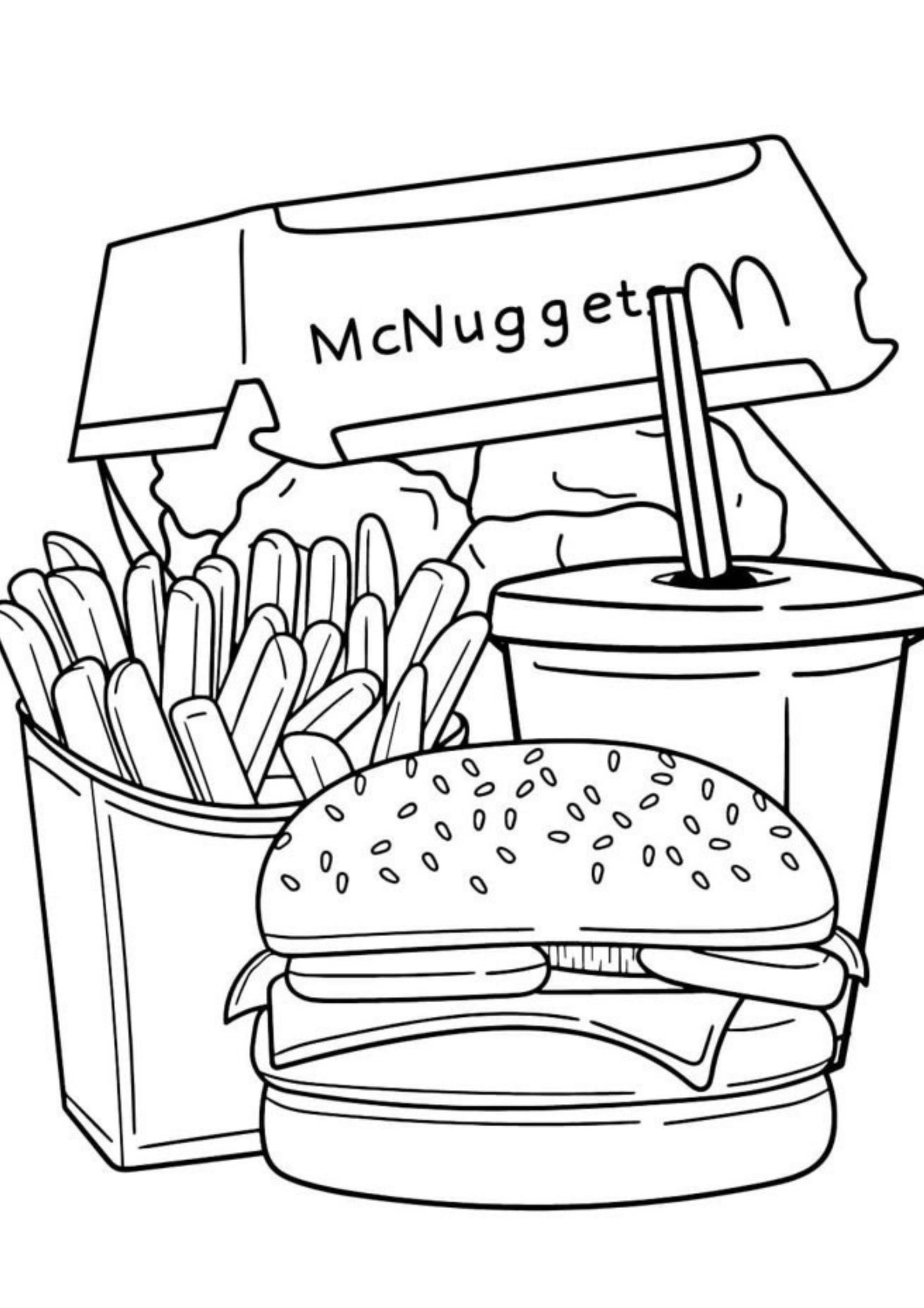 Fast Food Colouring Book