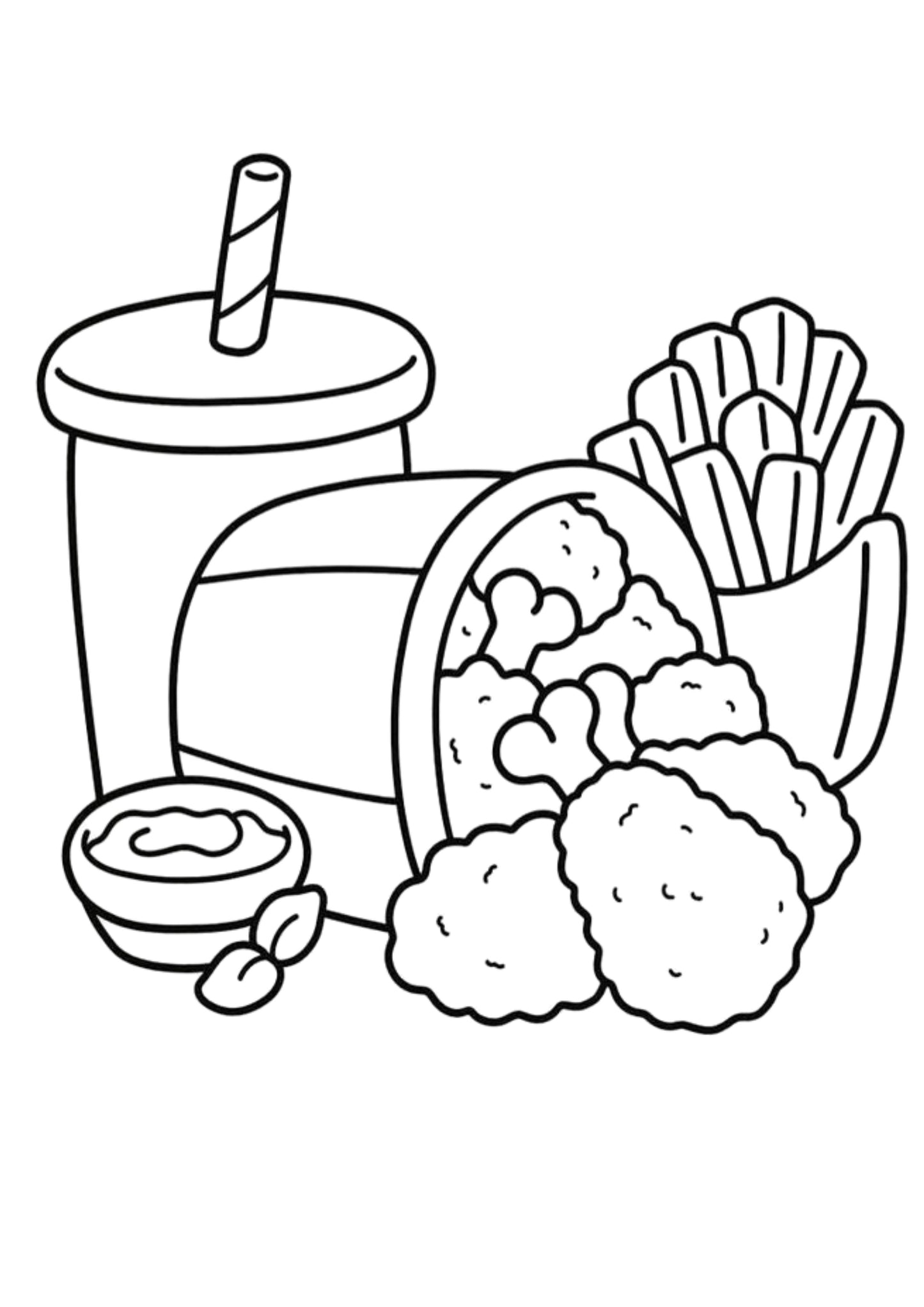 Fast Food Colouring Book
