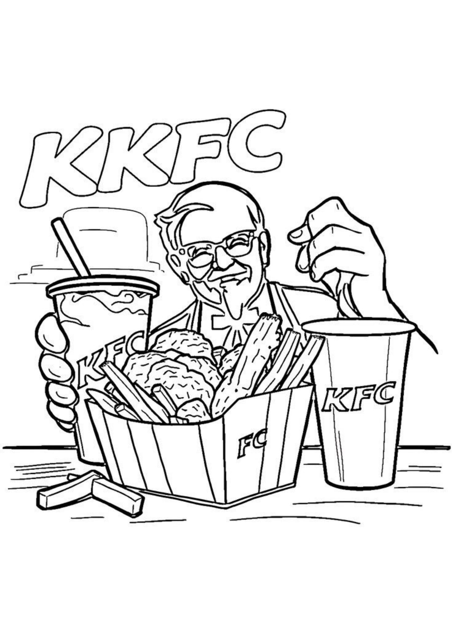 Fast Food Colouring Book