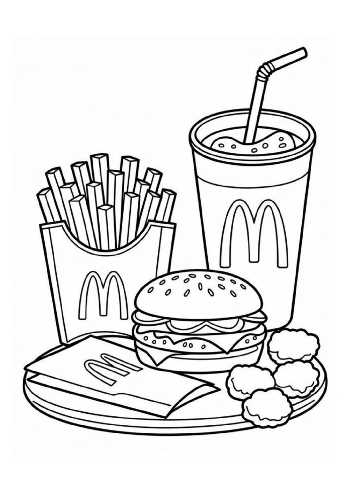Fast Food Colouring Book
