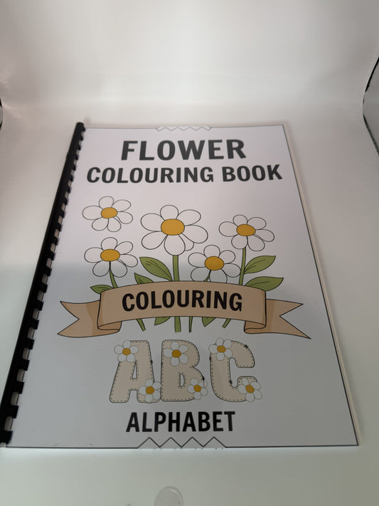 Flower Alphabet Colouring Book