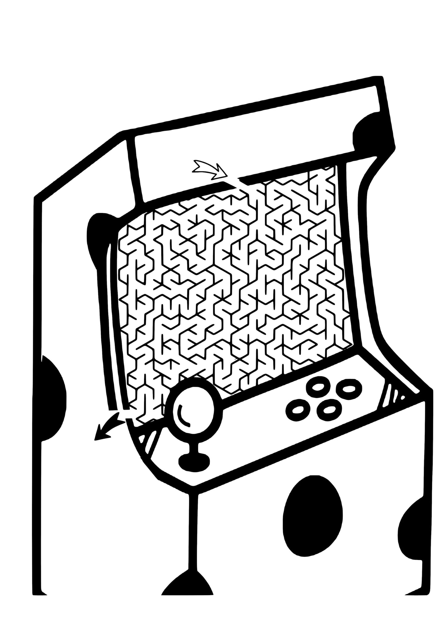 Gamer Maze Colouring Book
