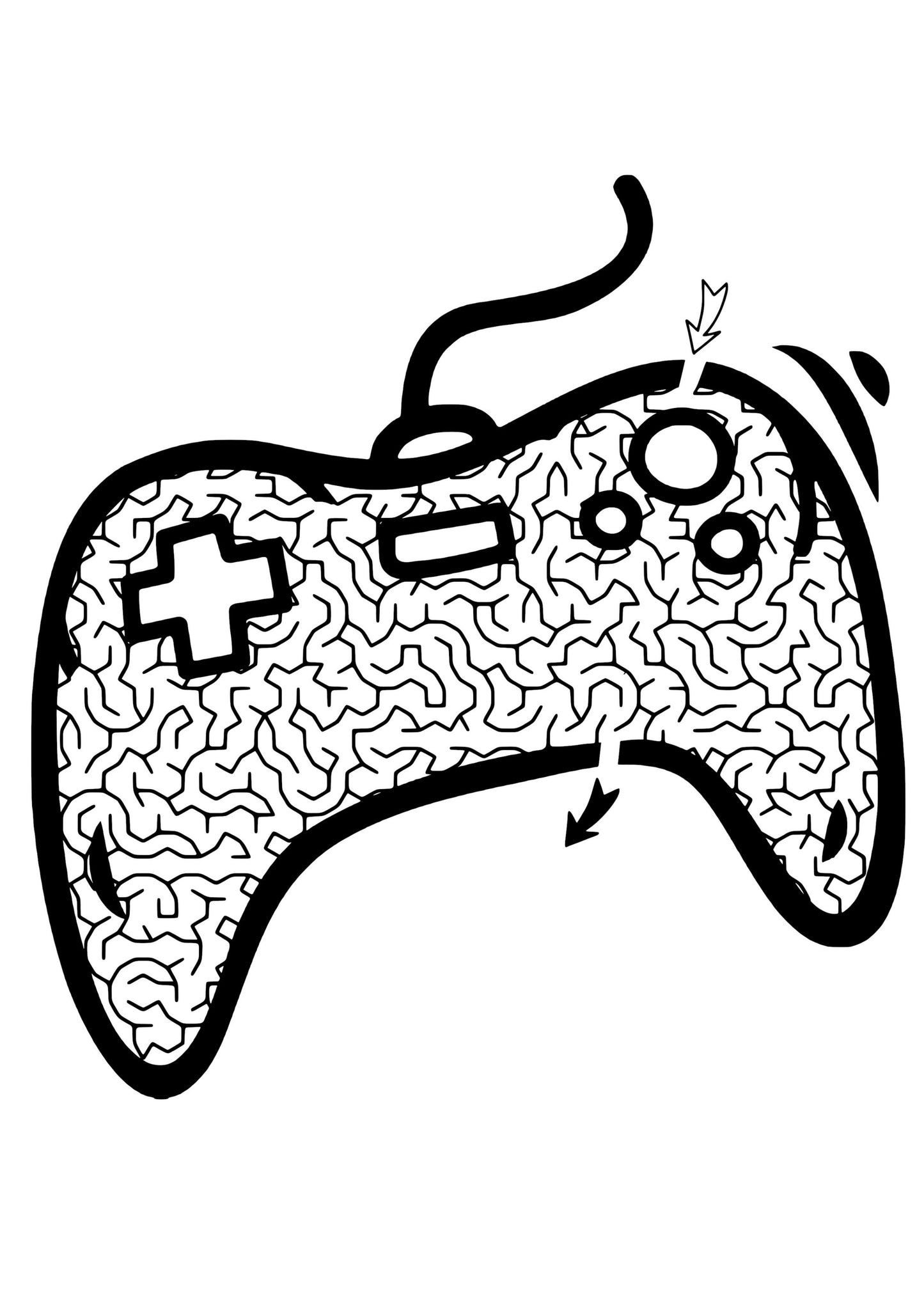Gamer Maze Colouring Book
