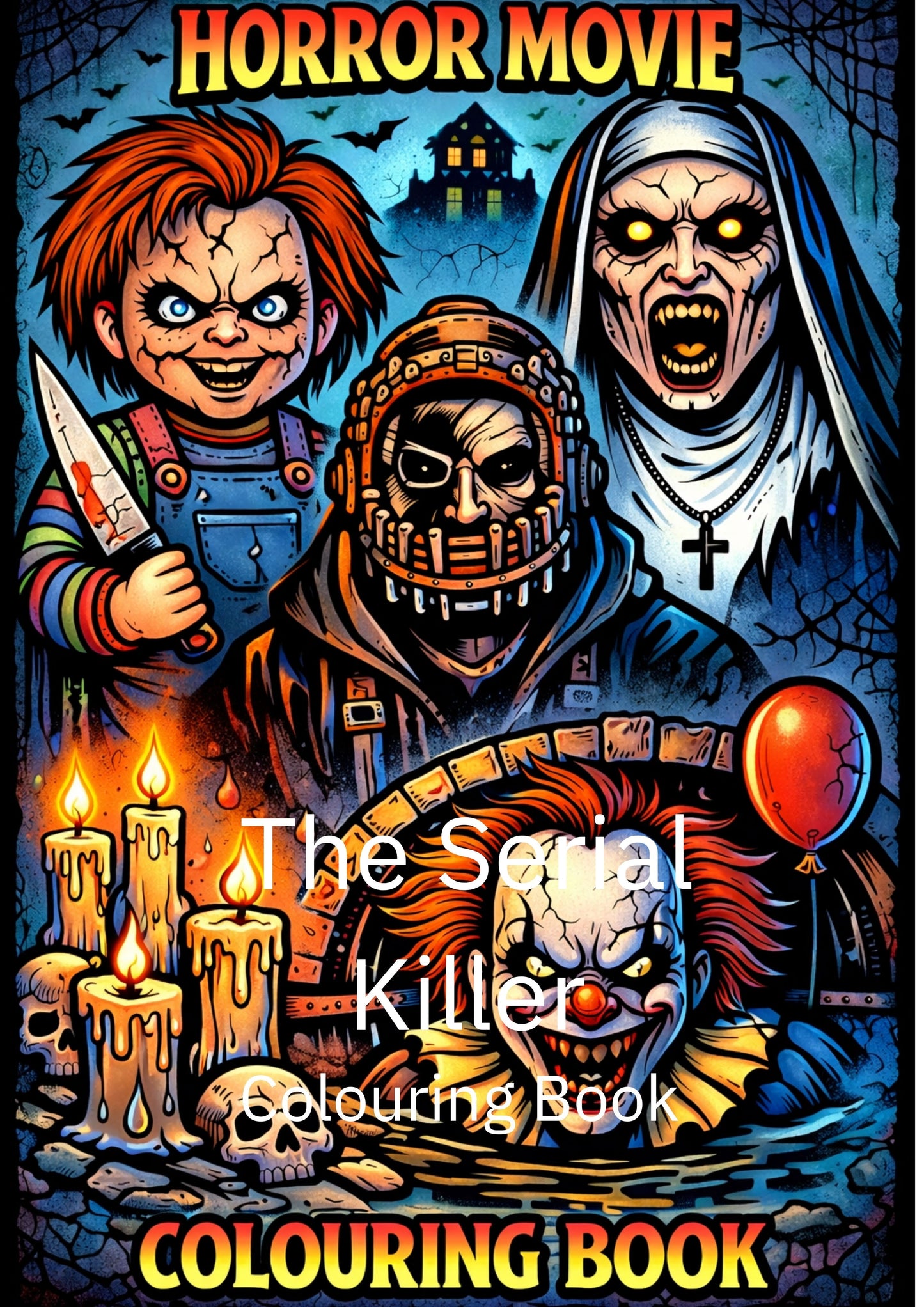 Horror Movie Colouring Book