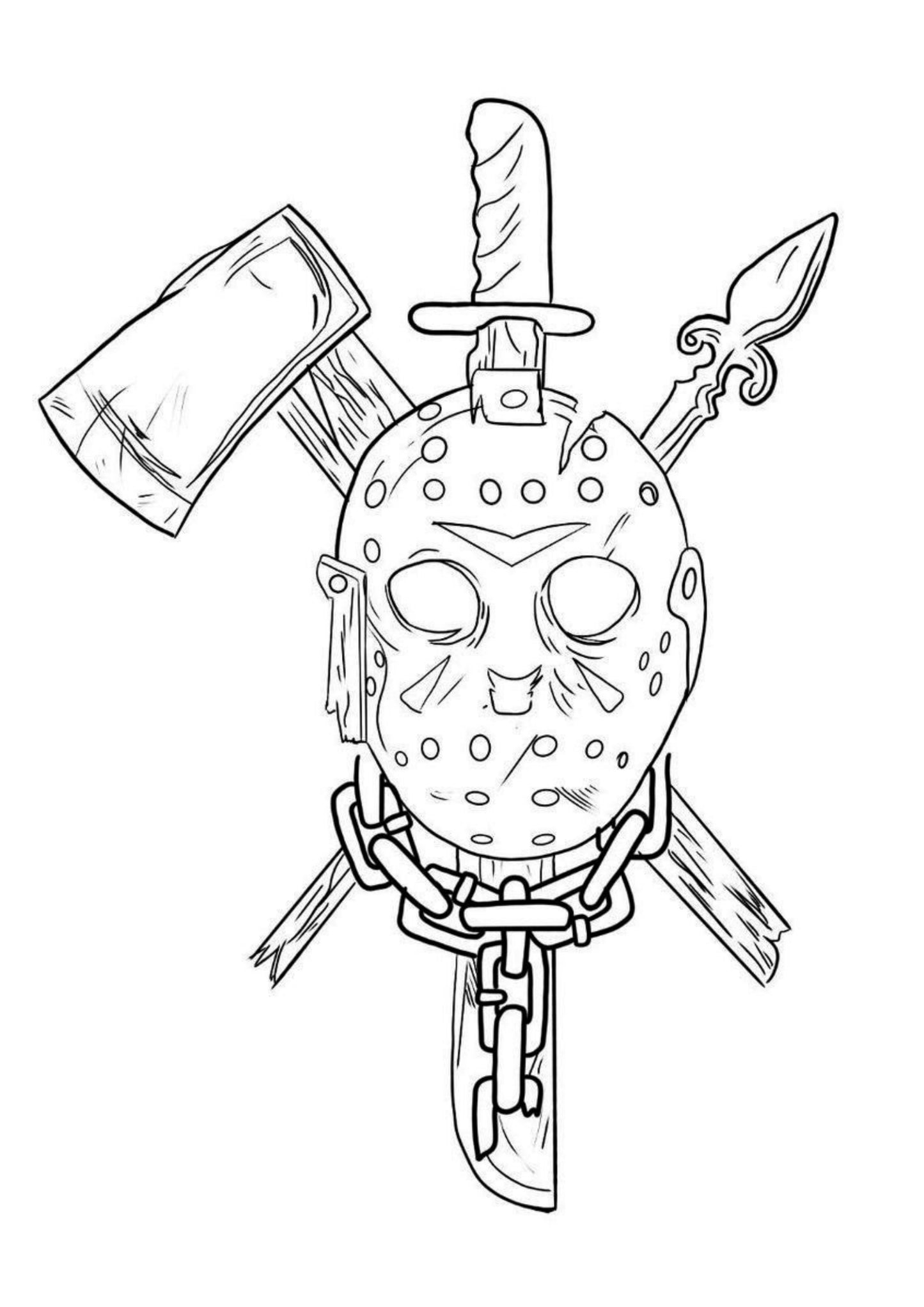 Horror Movie Colouring Book