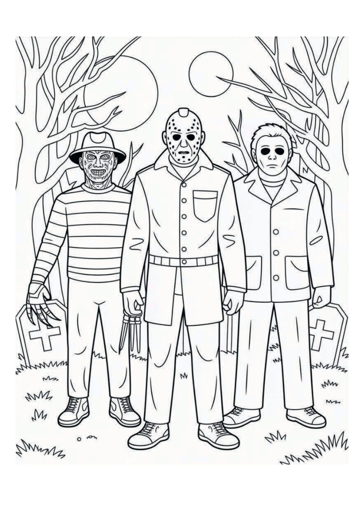 Horror Movie Colouring Book