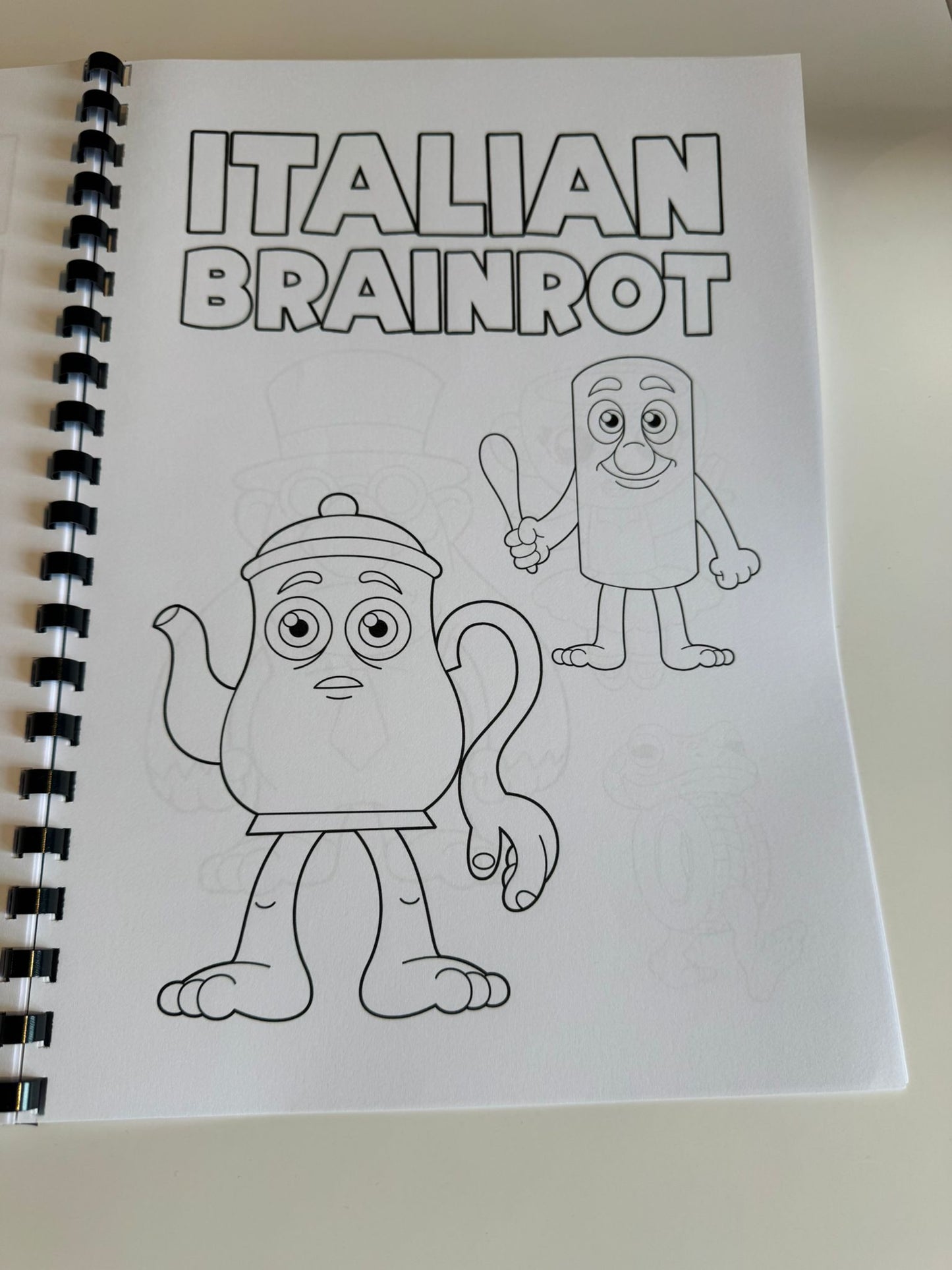 Italian Brainrot Colouring Book