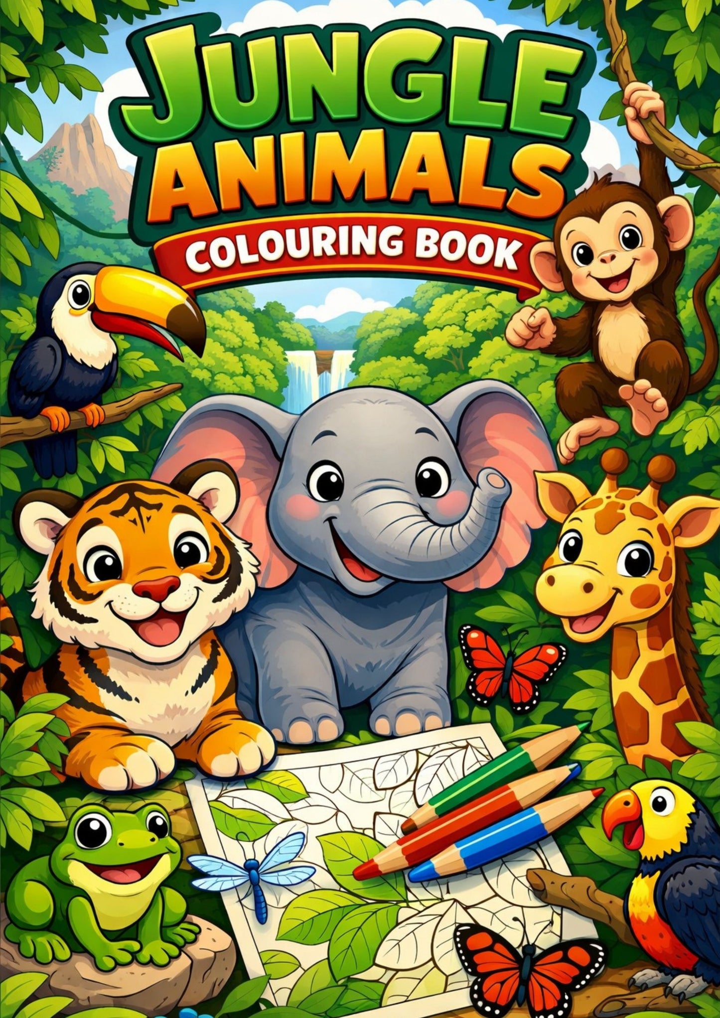 Jungle Animals Colouring Book