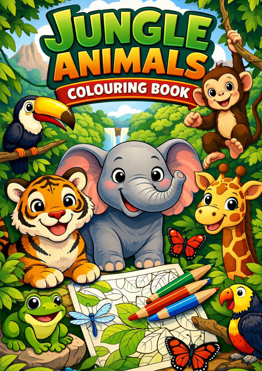Jungle Animals Colouring Book