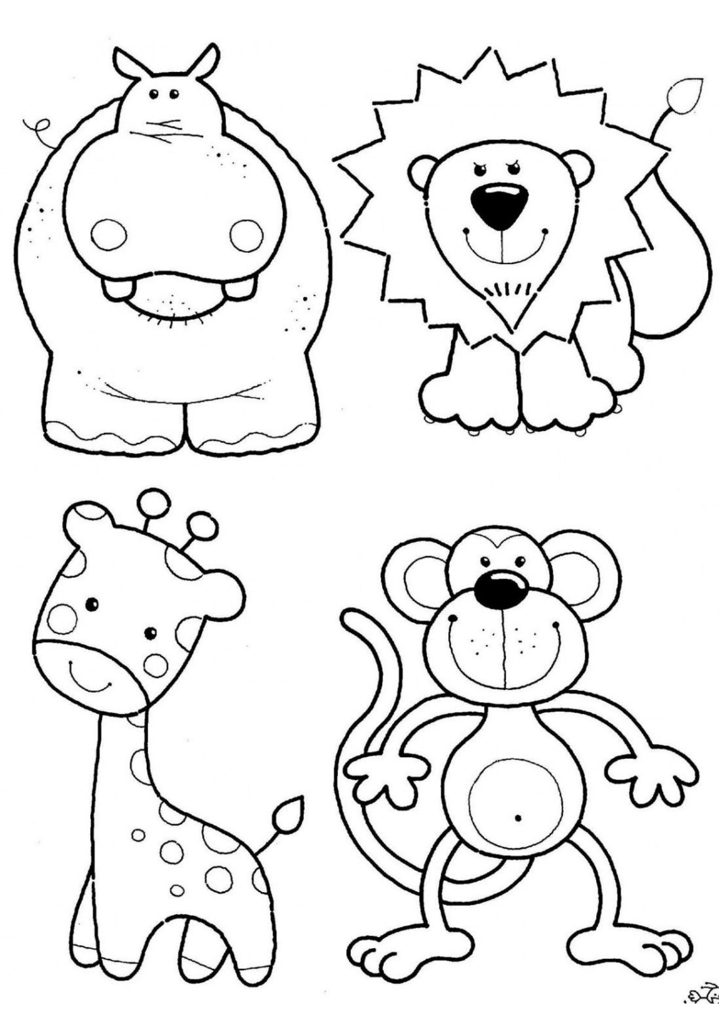 Jungle Animals Colouring Book