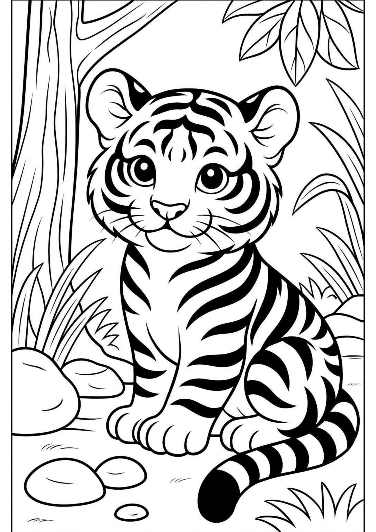 Jungle Animals Colouring Book
