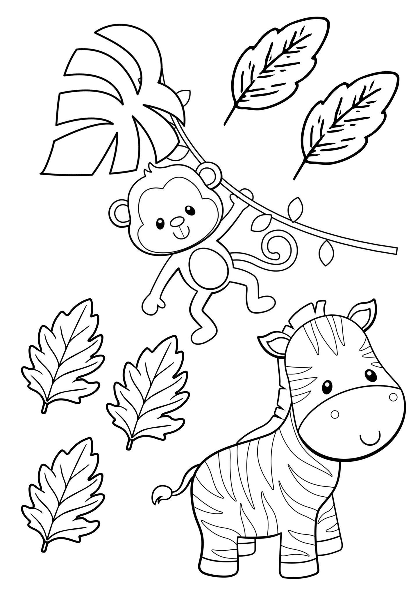 Jungle Animals Colouring Book